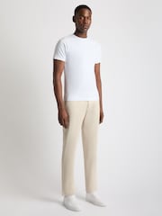 Remus Uomo Cream Straight Leg Cotton Stretch Chino Trousers - Image 2 of 6