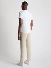 Remus Uomo Cream Straight Leg Cotton Stretch Chino Trousers - Image 3 of 6