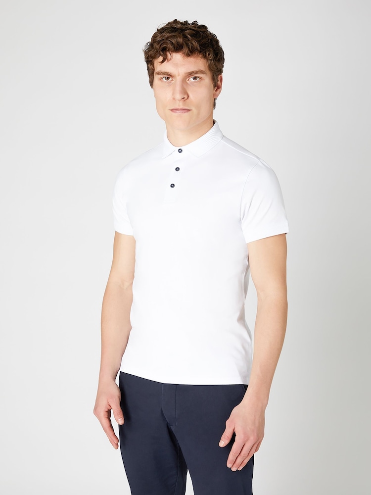 Remus Uomo Tapered Fit Cotton-Stretch Polo Shirt - Bild 1 von 6