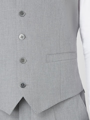 Remus Uomo Grey Tapered Fit Stretch Waistcoat - Image 4 of 5