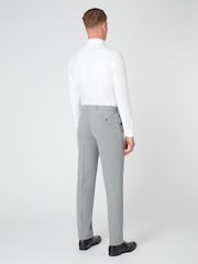 Remus Uomo Grey Tapered Leg Stretch Formal Trousers - Image 2 of 5