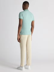 Remus Uomo Green Tapered Fit Cotton-Blend Polo Shirt - Image 3 of 6