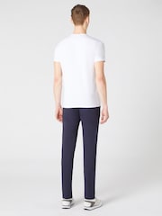 Weiß - Remus Uomo Tapered Fit Cotton Stretch T-Shirt - Bild 3 von 5