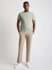 Grau - Remus Uomo Tapered Fit Cotton Stretch T-Shirt - Bild 2 von 5