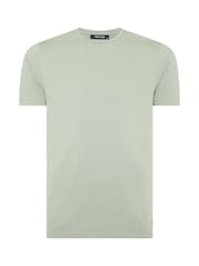 Grau - Remus Uomo Tapered Fit Cotton Stretch T-Shirt - Bild 5 von 5
