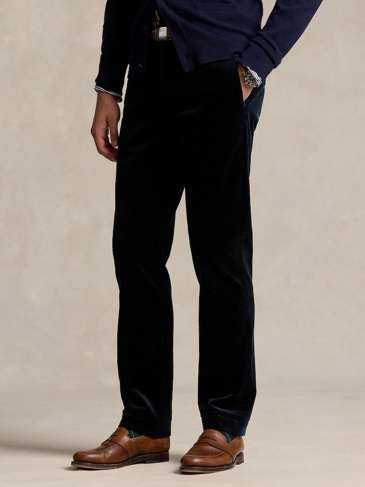 Polo Ralph Lauren Blue Bedford Flat Front Corduroy Trousers - Image 1 of 5