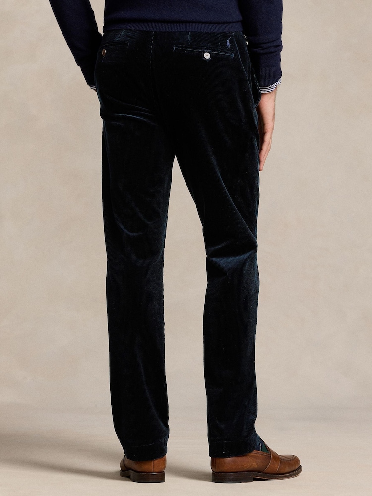 Polo Ralph Lauren Blue Bedford Flat Front Corduroy Trousers - Image 2 of 5
