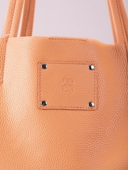 Lakeland Leather Orange Tarn Leather Bucket Bag - Image 3 of 6