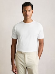 Reiss White/Navy/Airforce Blue Bless 3 Pack Cotton Crew-Neck T-shirts 3 Pack - Image 2 of 6