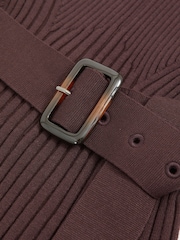 Reiss Vivi Rib-Knit Roll-Neck Belted Mini Dress - صورة 6 من 6