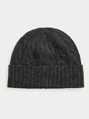 Polo Ralph Lauren Grey Classic Cable Knit Wool Beanie - Image 1 of 2