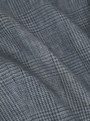 Reiss Soft Blue Reef Slim Fit Single Breasted Linen Check Suit Blazer - Image 8 of 8
