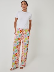 Threadbare Red Jersey Wide Leg Trousers - Image 1 of 5