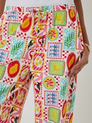 Threadbare Red Jersey Wide Leg Trousers - Image 4 of 5
