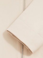 Bež - Reiss Preach Lyocell-Cotton Zip-Through Twill Jacket - Slika 6 iz 6