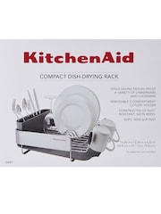 Kitchen Aid Grey Space Saving Compact Dish Drying Rack - Image 5 of 5