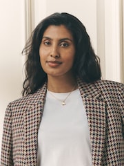 Laura Ashley Brown Heritage Dogtooth Check Blazer with Wool - Image 5 of 7