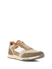 Dune London Cream Teffy Colourblock Runner Trainers - Image 2 of 5