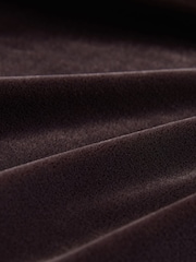 Chocolate Brown Matte Velvet Elastic Back Wide Leg Trousers - Image 2 of 3