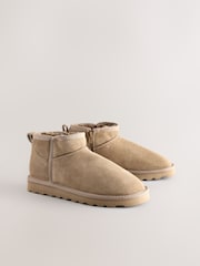 Camurça Taupe Neutral - Botas Forever Comfort ® com forro de pele sintética e repelente à água - Imagem 1 de 5