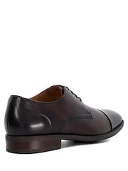 Dune London Brown Wide Fit Suffix Flex Sole Toecap Derby Shoes - Image 4 of 5