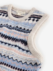 أزرق - Laura Ashley Fairisle Knitted Tank Top - صورة 6 من 7