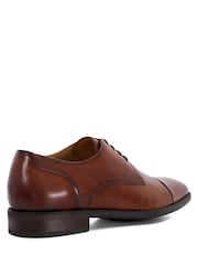 Dune London Brown Wide Fit Suffix Flex Sole Toecap Derby Shoes - Image 4 of 5