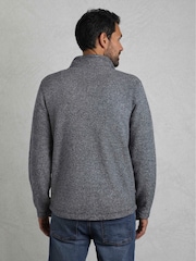 Weird Fish Blue Thames Full Zip Snow Marl Fleece - Image 2 of 6