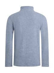 Weird Fish Aqua Blue Thames Full Zip Snow Marl Fleece - Image 6 of 6