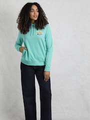 Weird Fish Blue Kira Graphic Pop Over Hoodie - Image 1 of 7