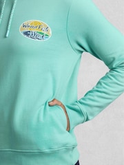 Weird Fish Blue Kira Graphic Pop Over Hoodie - Image 5 of 7