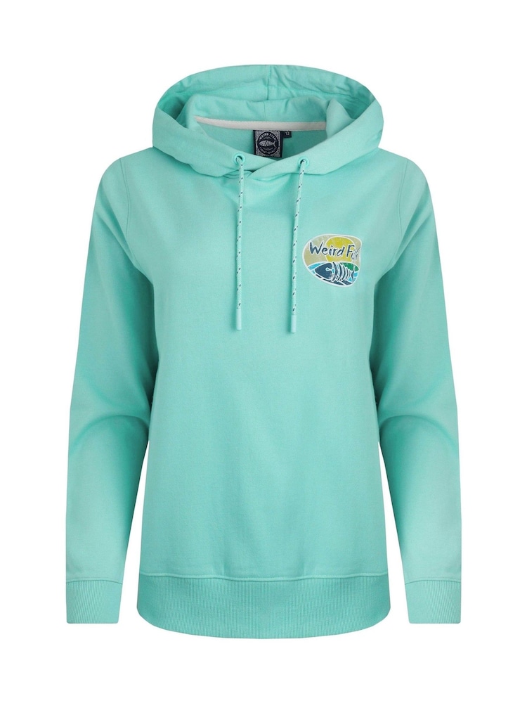 Weird Fish Blue Kira Graphic Pop Over Hoodie - Image 6 of 7