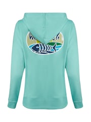 Weird Fish Blue Kira Graphic Pop Over Hoodie - Image 7 of 7