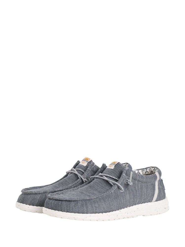 Weird Fish Blue Rasbora Soft Knit Ladies Shoes - Image 1 of 3 Weird Fish Blue Rasbora Soft Knit Ladies Shoes - Image 1 of 3