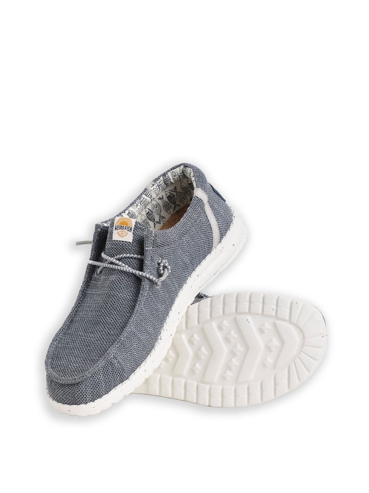 Weird Fish Blue Rasbora Soft Knit Ladies Shoes - Image 2 of 3