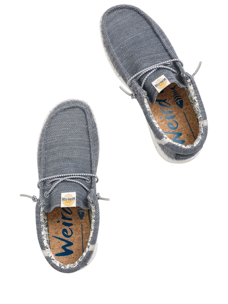 Weird Fish Blue Rasbora Soft Knit Ladies Shoes - Image 3 of 3