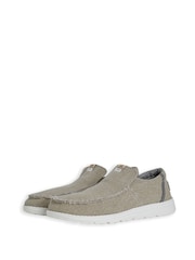 Weird Fish Brown Sole Lace 100% Cotton Slip-Ons - Image 1 of 4