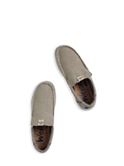 Weird Fish Brown Sole Lace 100% Cotton Slip-Ons - Image 3 of 4