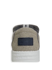 Weird Fish Brown Sole Lace 100% Cotton Slip-Ons - Image 4 of 4