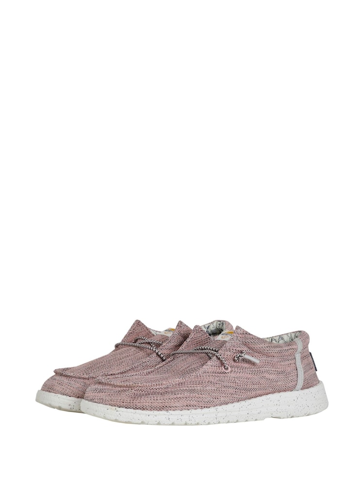 Pink - Weird Fish Rasbora Soft Knit Ladies Shoes - Image 2 of 5