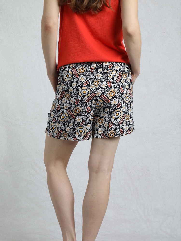 Weird Fish Blue Sundance Viscose Printed Shorts - Image 2 of 5