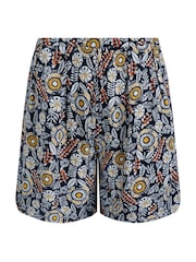 Weird Fish Blue Sundance Viscose Printed Shorts - Image 5 of 5