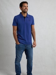 Marineblau - Weird Fish Miles Pique 100% Cotton Polo Shirt - Bild 1 von 7