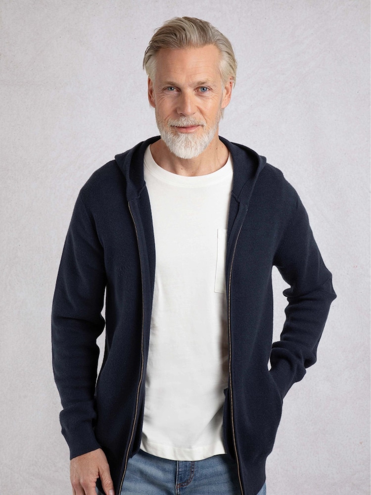 Weird Fish Samuel Knitted Full Zip Hooded Jumper - Bild 1 von 6