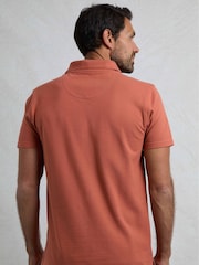 Weird Fish Brown Miles Pique 100% Cotton Polo Shirt - Image 2 of 5