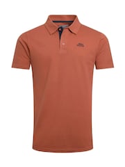 Weird Fish Brown Miles Pique 100% Cotton Polo Shirt - Image 5 of 5