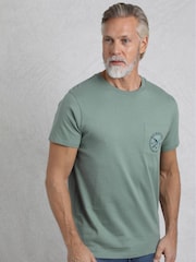 Weird Fish Green Tidal Short Sleeve Branded 100% Cotton T-Shirt - Image 3 of 6