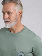 Weird Fish Green Tidal Short Sleeve Branded 100% Cotton T-Shirt - Image 4 of 6