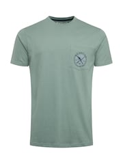 Weird Fish Green Tidal Short Sleeve Branded 100% Cotton T-Shirt - Image 5 of 6