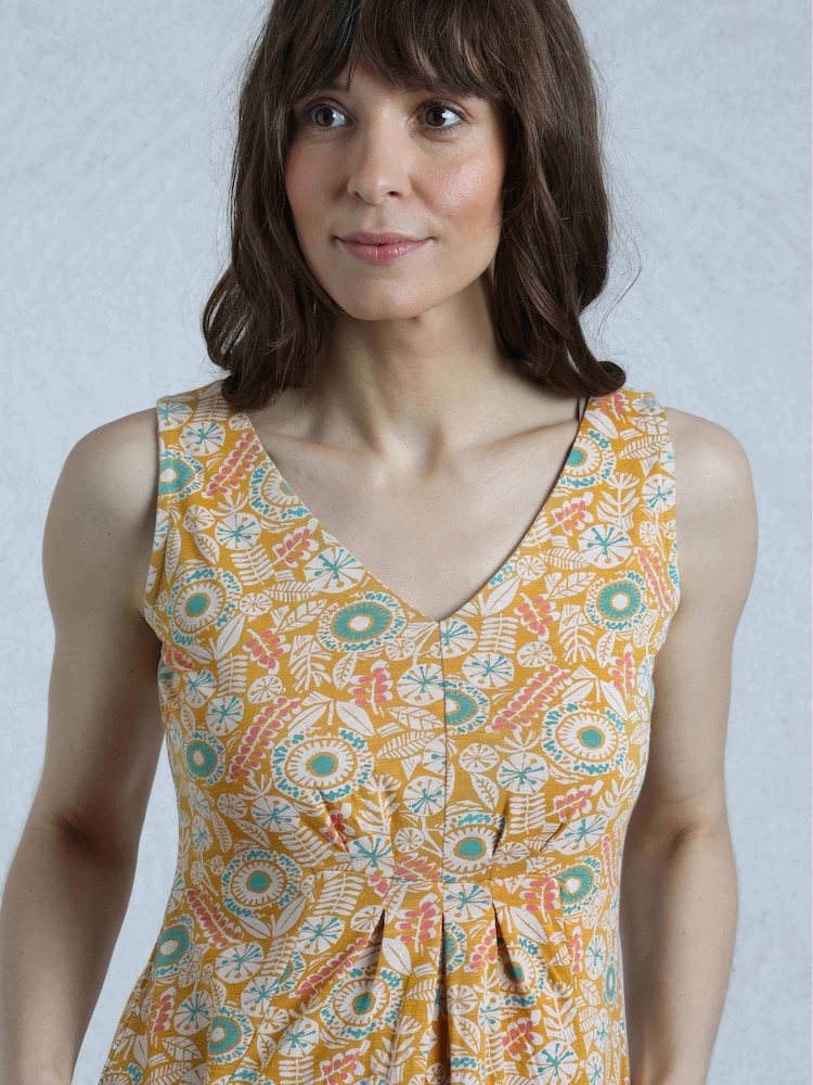 Weird Fish Yellow Indus Printed Jersey Tunic - Image 5 of 8